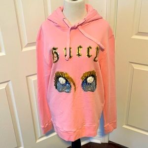 Gucci hoodie in pink size large